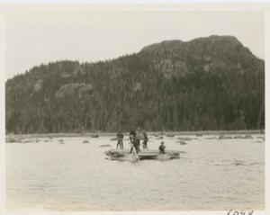 Image of Unloading supplies at camp site